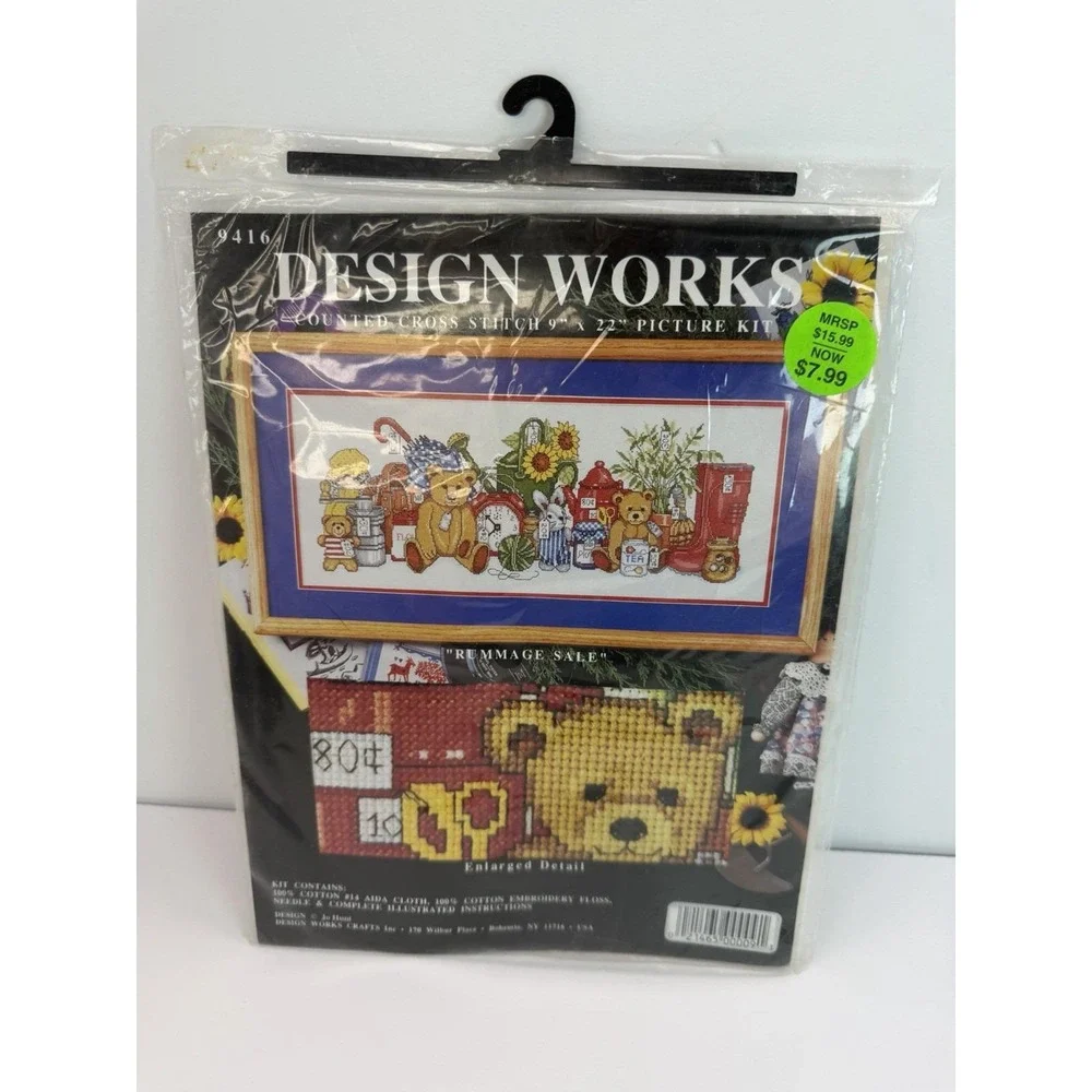 Design Works Counted Cross Stitch Kit Rummage Sale 9416 Vintage Craft